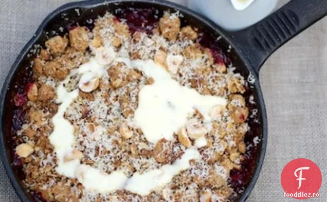 Crumble De Prune Sălbatice Și Alune, Cremă De Vanilie