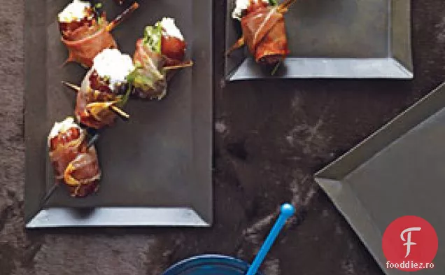 Curmale cu brânză de capră învelită în Prosciutto