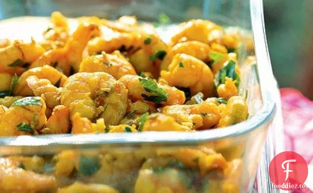 Creveți de șofran cu semințe de fenicul