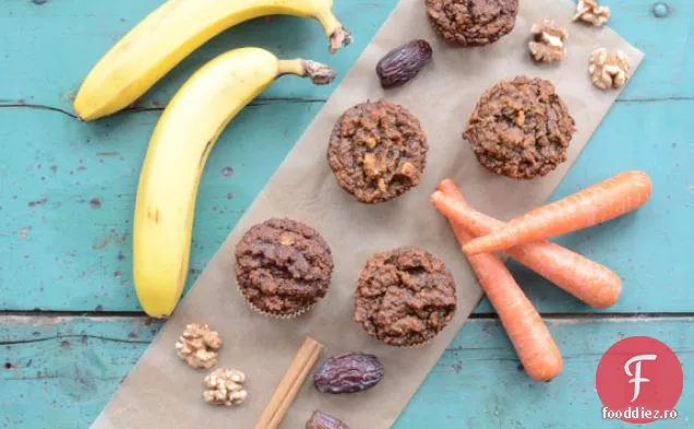 Brioșe Cu Banane Cu Morcovi Fără Gluten
