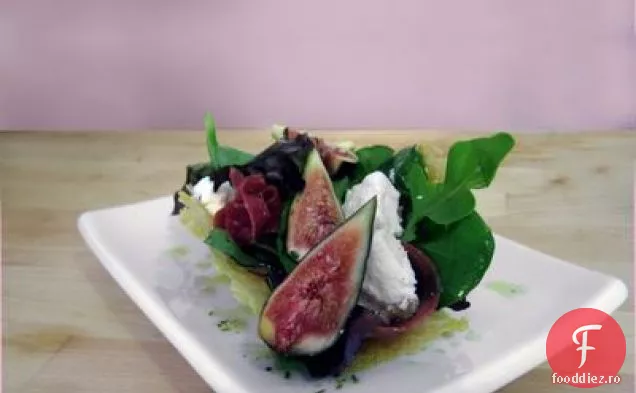 Salată de smochine, Prosciutto și brânză de capră cu vinetă de citrice