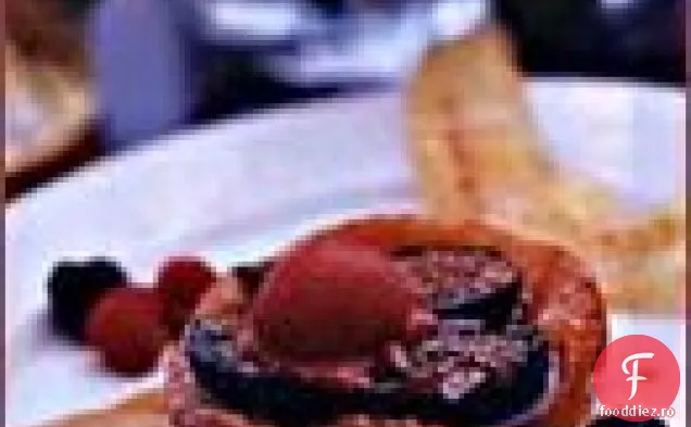 Tarta cu Caramel de smochine cu Sorbet de zmeura