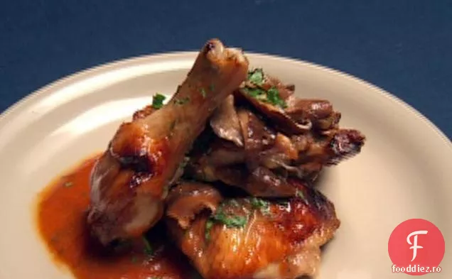 Pui cu ciuperci Demi-Glace și smochine