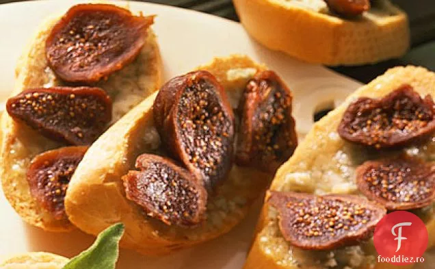 Crostini cu miere, Gorgonzola și smochine