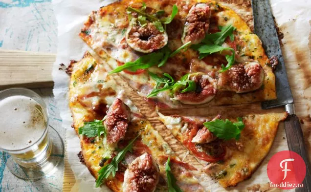 Pizza Gorgonzola, smochine și Pancetta