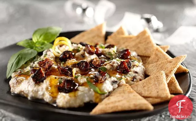 Citrice-Ricotta cu smochine, miere și busuioc