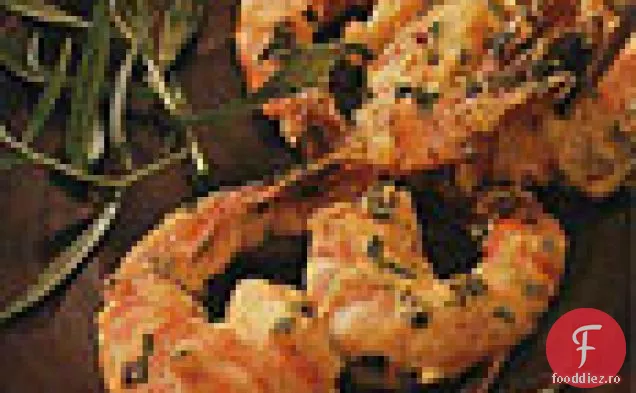 Creveți prăjiți cu muștar și tarhon