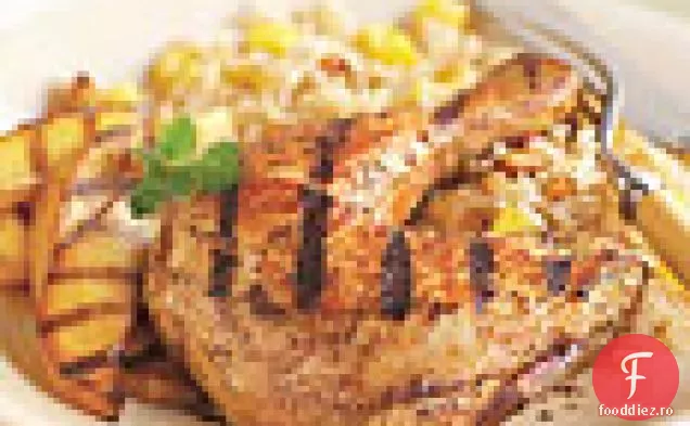 Pui la grătar în stil Tandoori și mango cu orez de iasomie Mango
