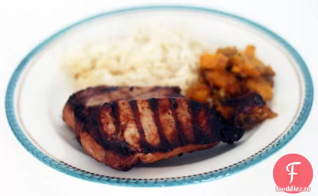 Coaste De Porc Dezosate La Grătar Marinate Cu Mango