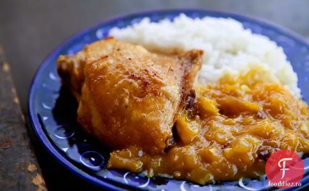 Pui Cu Sos De Chutney De Mango