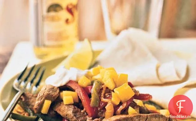 Fajitas de porc cu Mango