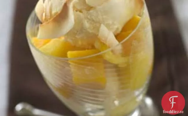 Fructe tropicale prăjite cu înghețată