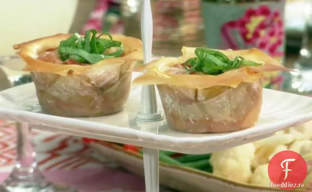Cupcakes cu lasagna cu cârnați și chutney de Mango