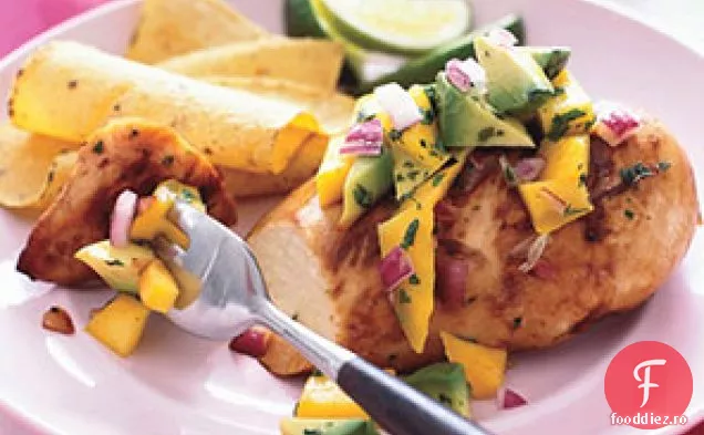 Pui de avocado-mango