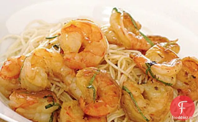 Saut Creveți Cu Portocale, Busuioc Și Pernod