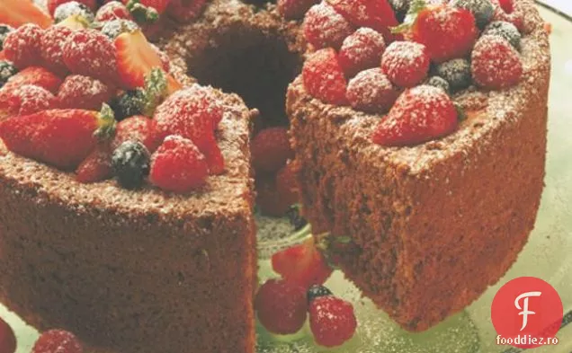 Tort De Mâncare Înger De Ciocolată Cu Fructe De Pădure