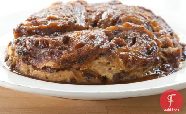 Pâine Prăjită Franceză Cu Caramel Cu Susul În Jos