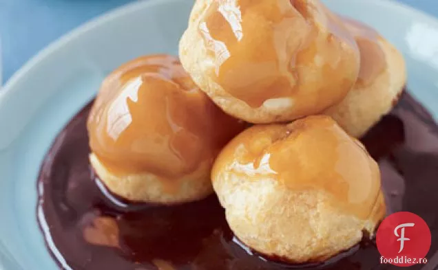 Pufuri Cu Cremă De Caramel-Ciocolată