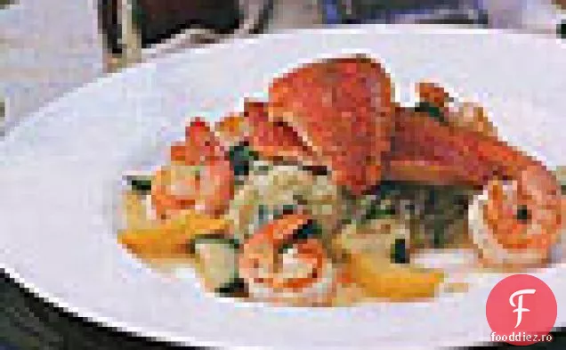 Rouget și creveți cu sos de lămâie