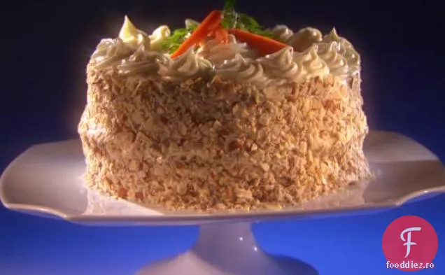 Tort de morcovi condimentat cu Cardamom cu glazură de brânză cremă de ciocolată albă