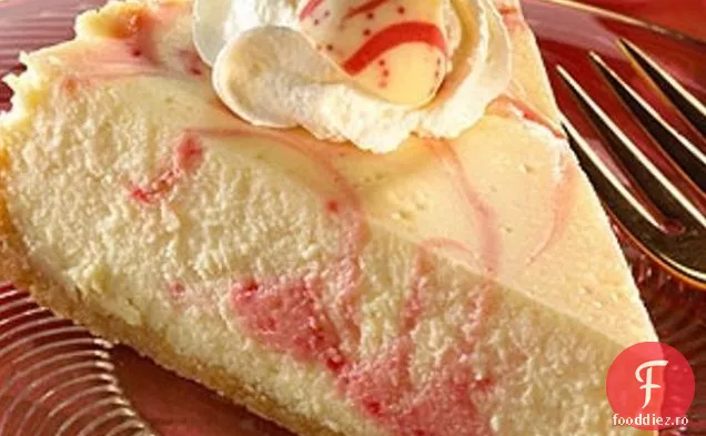 Kisses Candy Cane Swirl Cheesecake