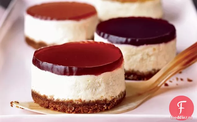Mini Cheesecakes cu gel de vin 0DE