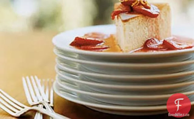 Cheesecake Ricotta cu lămâie cu Topping de căpșuni