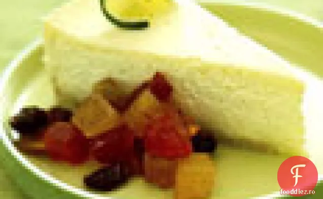 Cheesecake cheie de tei cu chutney Tropical cu fructe uscate