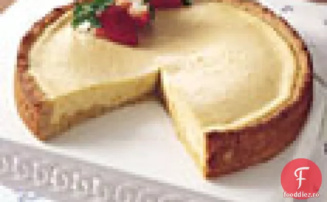 Cheesecake cu lămâie și rom cu compot de căpșuni