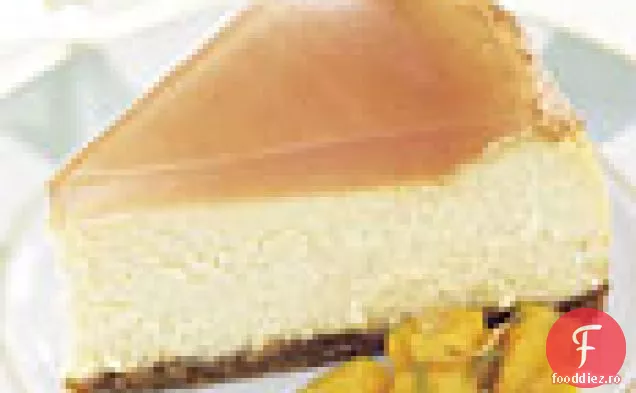 Cheesecake cu fasole de vanilie cu Topping de Guava și salată de Mango-Lime