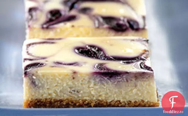 Philly Blueberry Swirl Cheesecake