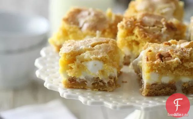 Ciocolată albă S ' mores Gooey tort baruri