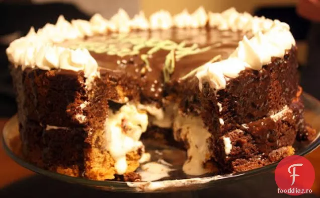Tort De Înghețată Cu Ciocolată Brownie