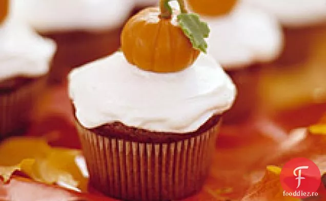Cupcakes Cu Patch-Uri De Dovleac