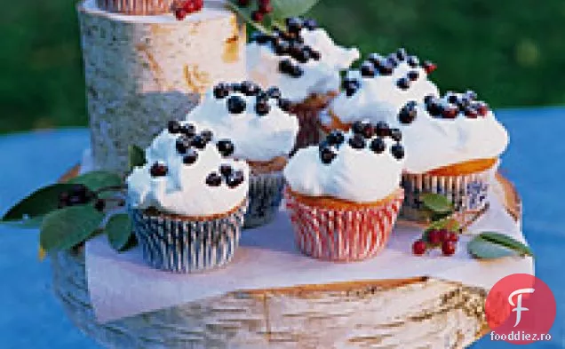 Cupcakes Huckleberry Cu Smântână Dulce