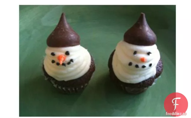 Mini Cupcakes Cu Om De Zăpadă