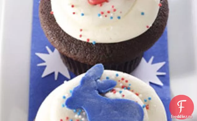 Cupcakes Cu Ciocolată Și Vanilie În Ziua Alegerilor