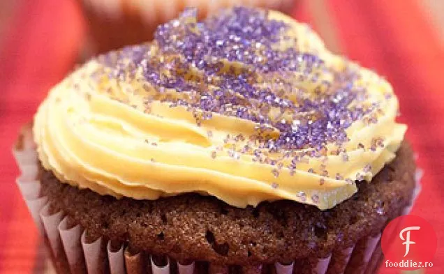 Cupcakes galbene (versiunea mardi Gras)