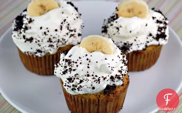 Cupcakes Cu Plăcintă Cu Cremă De Banane