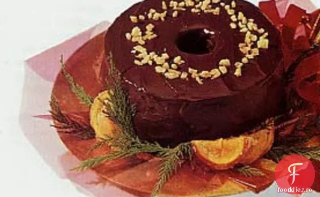 Tort de fructe cu ciocolată-portocală cu nuci pecan
