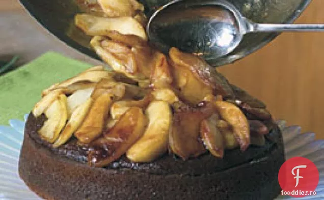 Turtă dulce acoperită cu Butterscotch cu mere saut