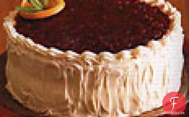 Tort Cu Strat De Portocale Glazurat Cu Afine