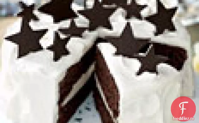 Tort cu strat de trufe de ciocolată albă și ciocolată