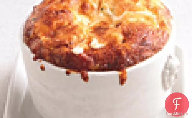 Crupe, brânză și ceapă souffl