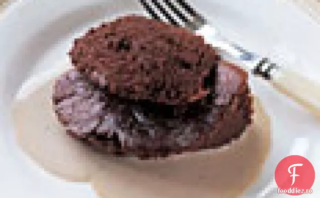Souffl de ciocolată dulce-amăruie cu sos de cremă Earl Grey