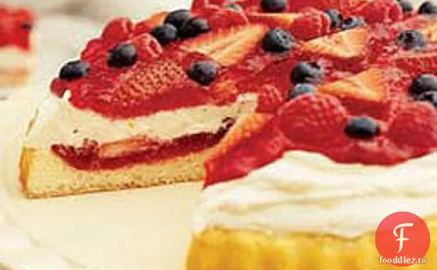 JELL-O desert triplu cu fructe de padure