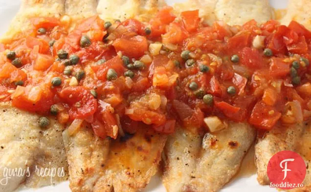 Tilapia Friptă Cu Sos De Capere De Roșii