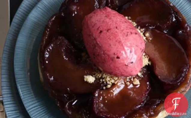 Tatin De Tartă Cu Prune Cu Sorbet De Prune Fiert