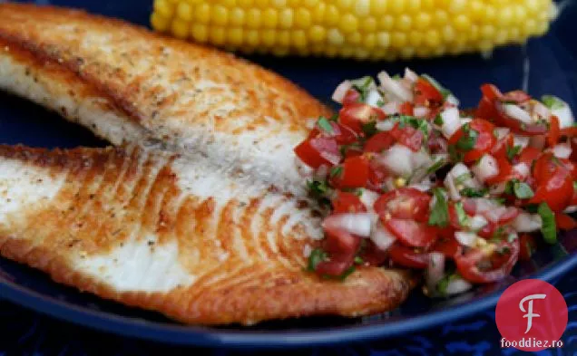 Cina În Seara Asta: Tilapia Crocantă Cu Salsa Pico De Gallo