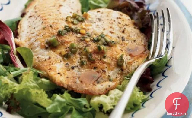 Saut Tilapia cu sos de miere-Scallion